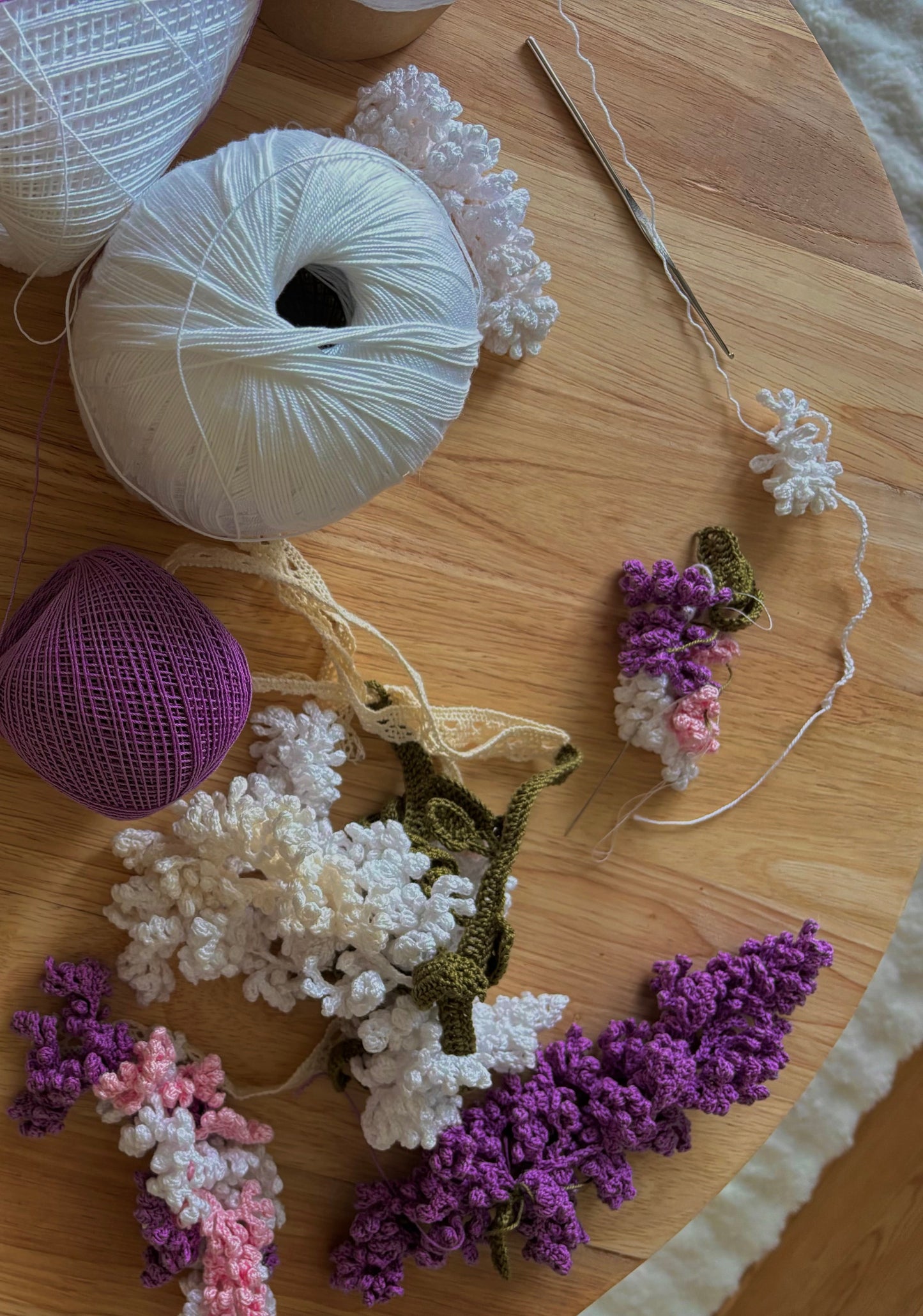 Crochet Wisteria (or Lilac) Flowers 🍃 Video Tutorial in 3 Parts
