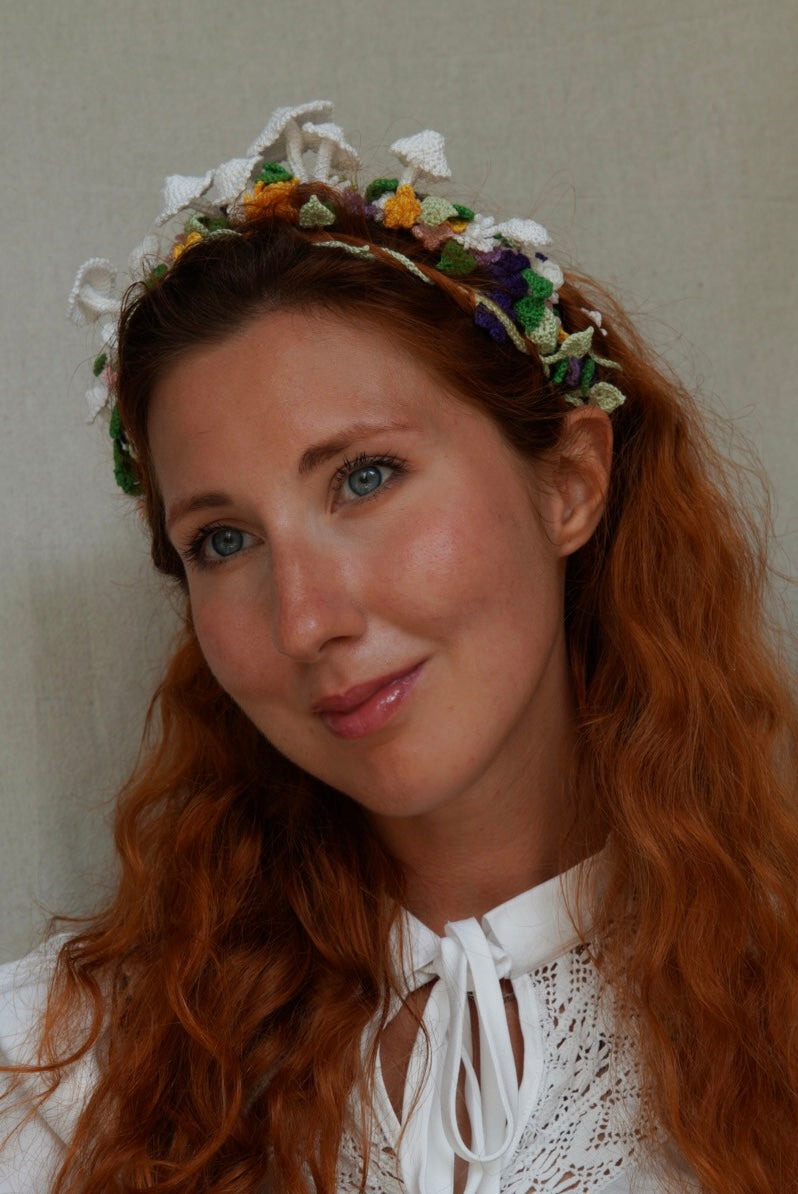 Video tutorial: How to crochet mushrooms? Mushroom crown🍃🍄‍🟫